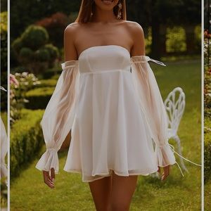 off the shoulder mini dress